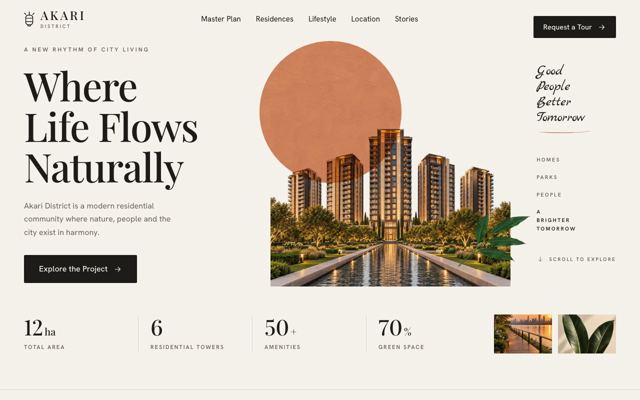 Garden Community Residences landing page template