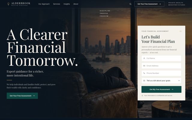 Compliance Trust Page landing page template, desktop