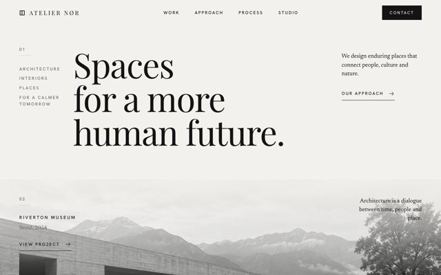 Studio Index landing page template