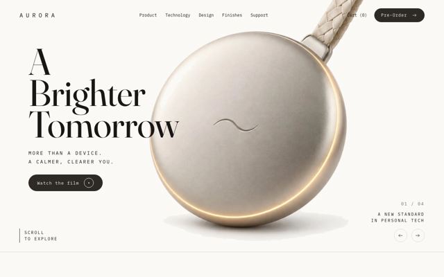 Frosted Glass landing page template