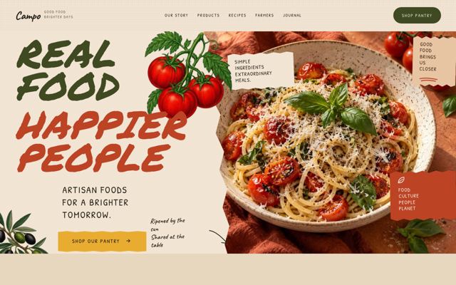 Seasonal Kitchen landing page template