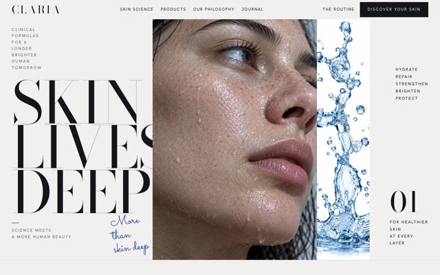 Clinical Skincare Science landing page template