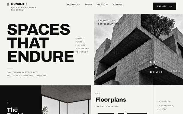Architectural Residences Enquiries landing page template