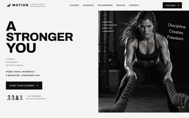 Boutique Studio landing page template