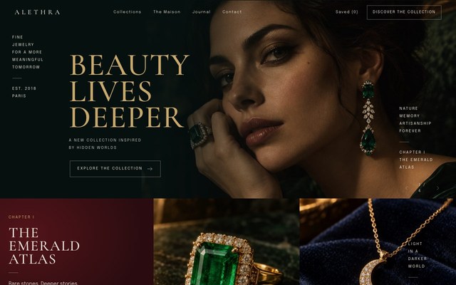 Fine Jewellery Collections landing page template