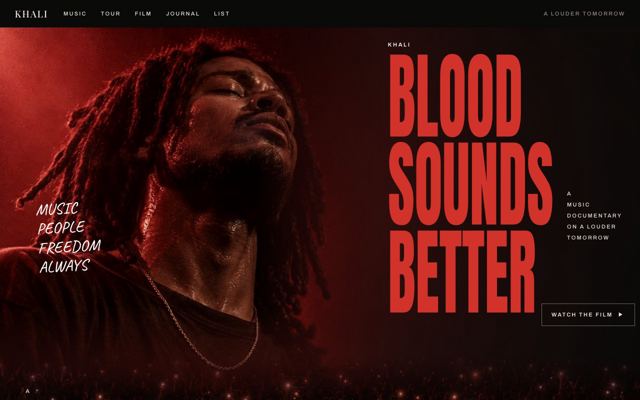 Artist Album Tour landing page template
