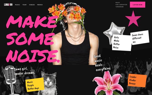 Artist Record Merch landing page template