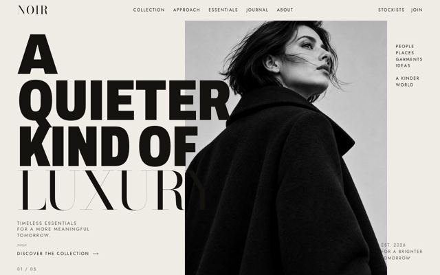 Maison Monochrome landing page template