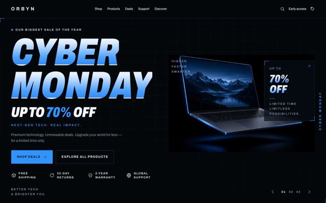 Gadget Launch landing page template