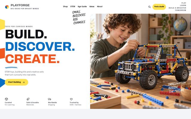 Preschool landing page template