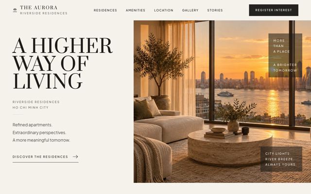 Residence Launch landing page template
