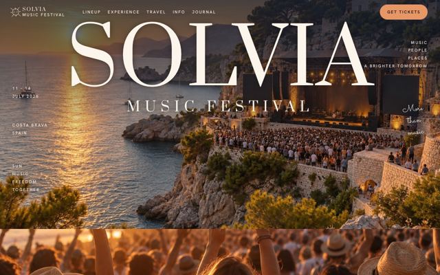 Music Festival landing page template