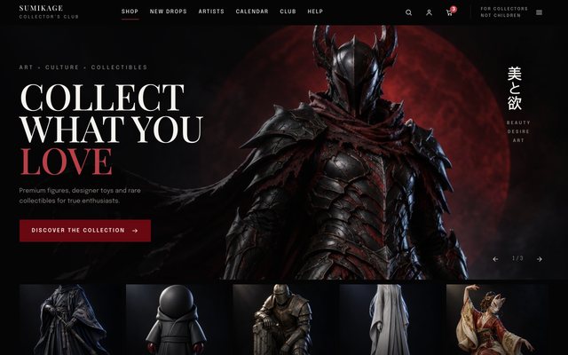 Limited Collectibles Shop landing page template