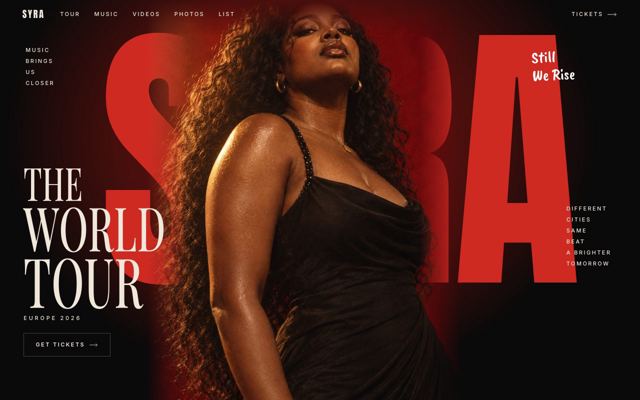 Concert Tour Dates landing page template