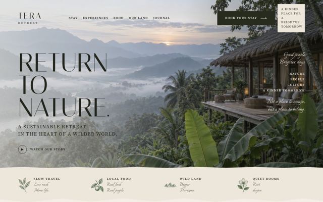 Wellness Retreat landing page template