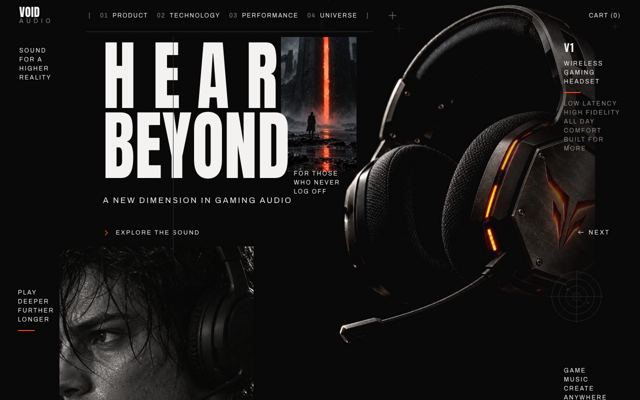Gaming landing page template