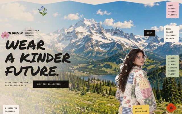 Sustainable Fashion Shop landing page template