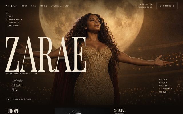 Concert Film Tour landing page template